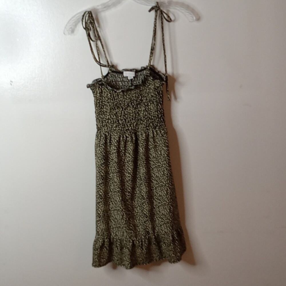 Topshop Women's animal print tie around neck Size 2 dress. Summer Comfortable